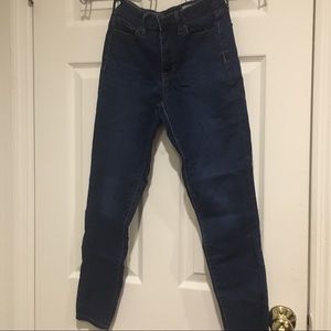 dark blue high wasted jeggings